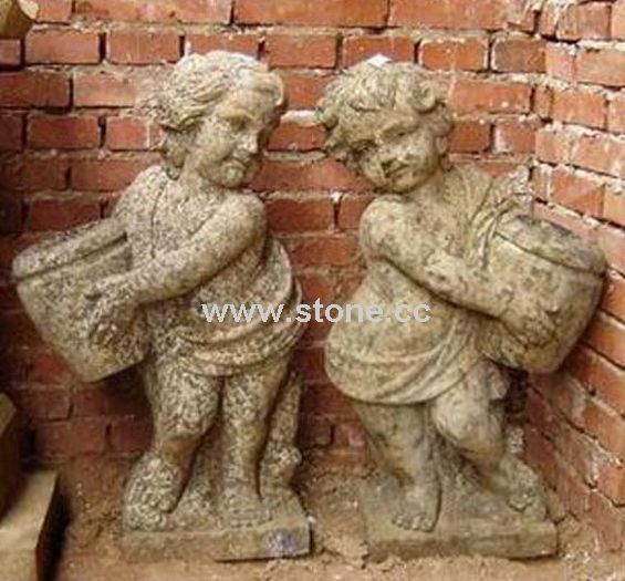 Artificial Antique Marble Child Flowerpot Sculpture (SH312) Artificial Antique Marble Child Flowerpot Sculpture (SH312)
