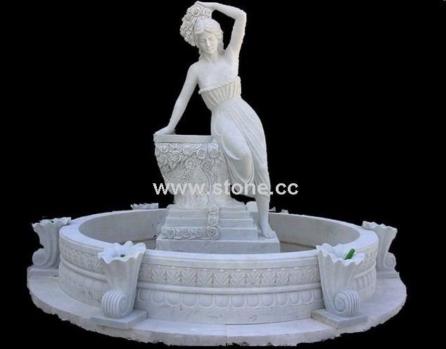 Carved Stone Pool Fountains