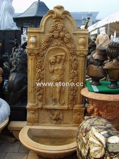 Yellow Marble Wall Fountain (BP021) Yellow Marble Wall Fountain (BP021)
