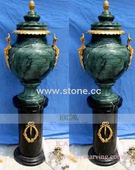 Marble & Bronze Inlay - Pot(YXP-003-2)