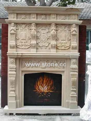 Sandstone Fireplace Mantles (QY-LS020) Sandstone Fireplace Mantles (QY-LS020)