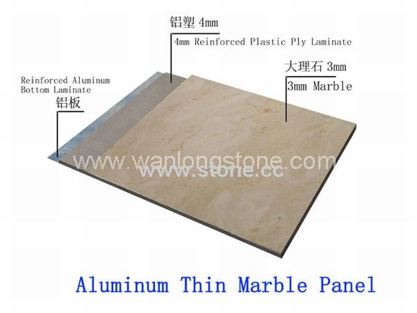 Aluminum Backed Thin Marble Panel Aluminum Backed Thin Marble Panel