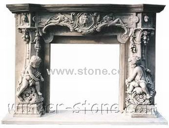 Carving Fireplace (FL-028)