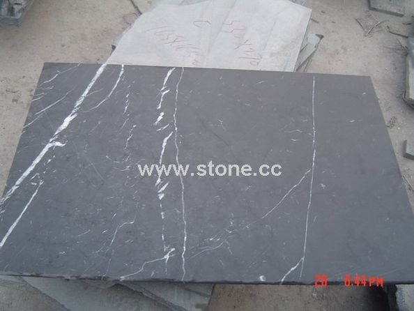 Marble Black Tile with White Vein (Tile02)