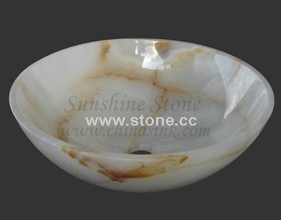 Stone Vessel Sinks, White Onyx Vessel Sink