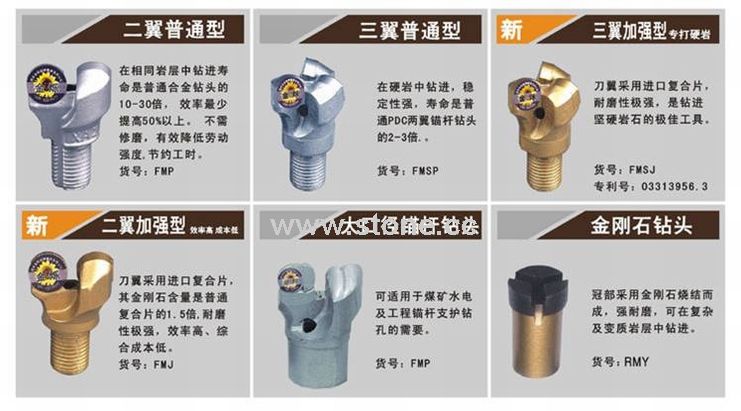 PDC Anchor-Shank Drill Bits PDC Anchor-Shank Drill Bits