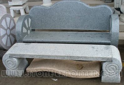 Stone Bench For Garden (Granite G682 Yellow Rusty) Stone Bench For Garden (Granite G682 Yellow Rusty)