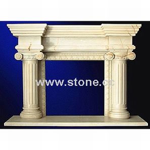 Fireplace Beige Marble
