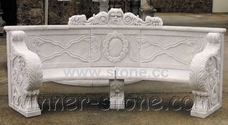 Carved Marble Bench (BC-019) Carved Marble Bench (BC-019)