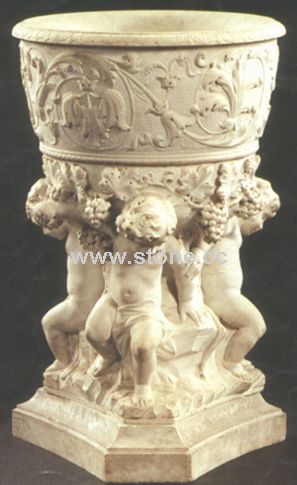 Carved Stone Flower Pot(MC-6115)