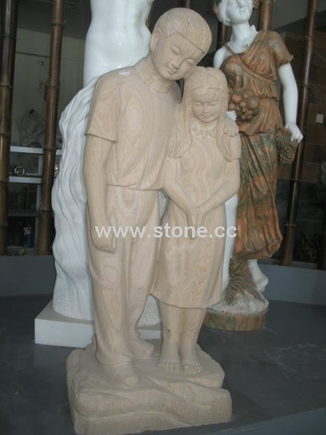 Carved Human Sandstone Sculpture Carved Human Sandstone Sculpture