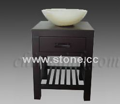 Wooden Cabinet with Onyx Sink Wooden Cabinet with Onyx Sink