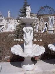 Carved Marble Garden Fountain