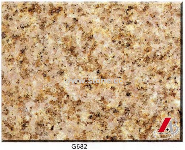 Rust Yellow Granite For Tile, Slab, Countertop Etc.(G682)