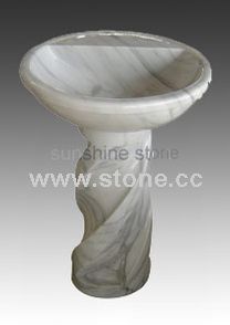Carrara White Pedestal Sink (PS-03) Carrara White Pedestal Sink (PS-03)