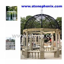 Marble Gazebo, Stone Gazebo, Sandsotne Gazebo