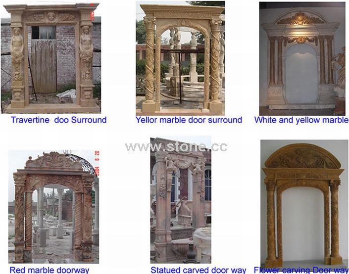Carved Marble Door Surrounds, Statued Carved Marble Doorways Carved Marble Door Surrounds, Statued Carved Marble Doorways