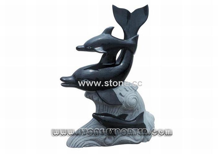Carving Stone - Double Fish (Shanxi black) Carving Stone - Double Fish (Shanxi black)