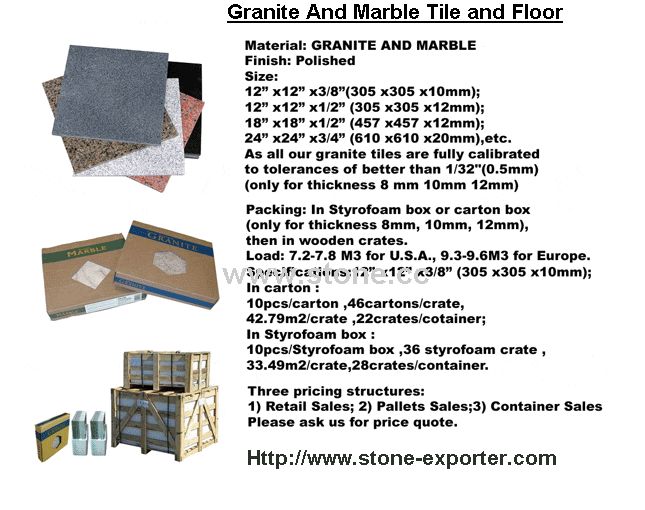 Granite and Marble Tiles (Cut to Size) Granite and Marble Tiles (Cut to Size)