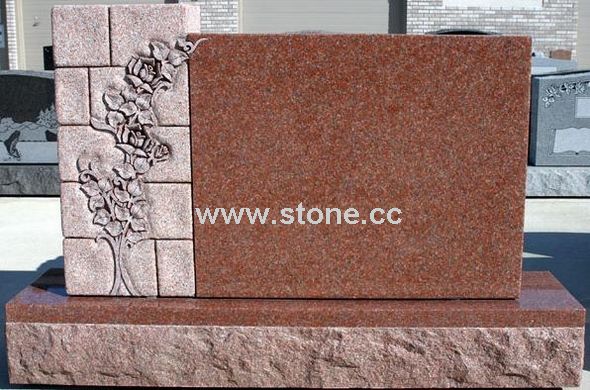 Engraved Flower Headstone Engraved Flower Headstone
