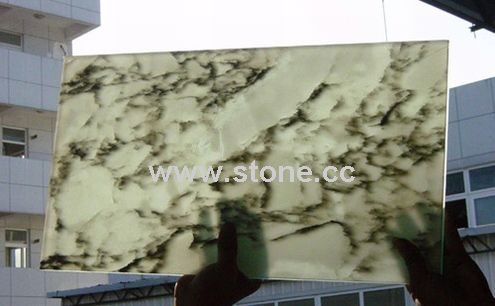 Marble/Onyx on Glass