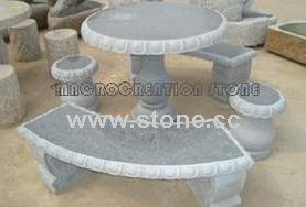 Granite Marble Stone Table and Chairs / Benches