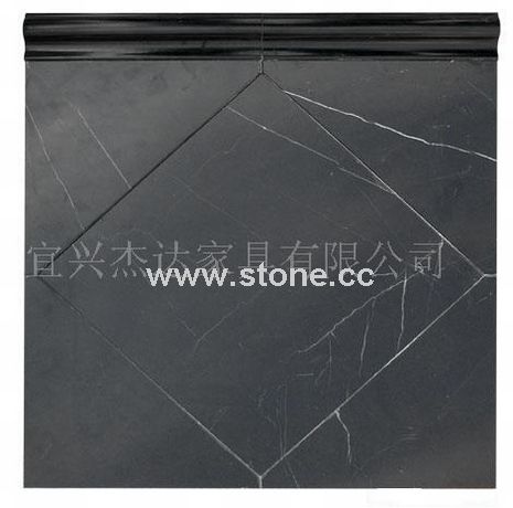 Marble Black with White Line (M08A)