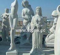 Carved Human Granite Sculpture