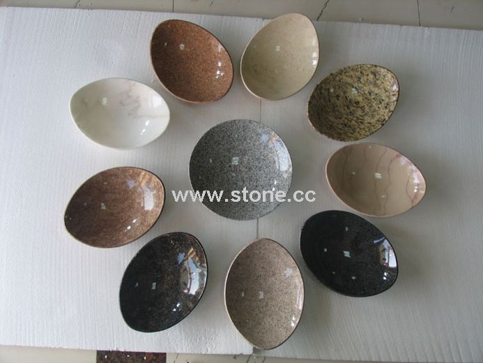 Granite Vessel And Marble Platter