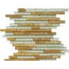Crystal glass plus marble mosaic