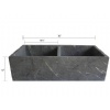 Dubble Solid Sink in Soapstone