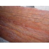 Red travertine slabs
