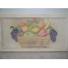 Bowl of Fruit Hand Carved Wall Placque