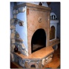 Rustic fireplace with Jura Limestone