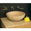 Pale Beige Travertine Round Basin