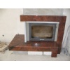 Multicolor granite fireplace
