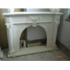 travertine  fireplace