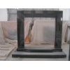 Black Color Stone Fireplace