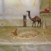 Honey Onyx Vanity Top, Basin FVF-002