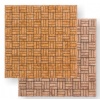 Triple bone- timber brown marble mosaic