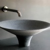 Basalt stone sink