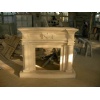 Beige Marble Fireplace