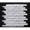 Super white crystal glass mosaic tile CTR-G-B056