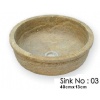 Gold Travertine Basin