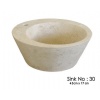 White Travertine Sink 43cmx17cm