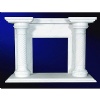 Pure White Marble Fireplace