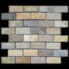 Mosaic slate stone - yellow and gray color
