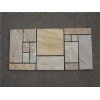 yellow slate mosaic--M047
