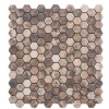 Emperador Dark China Marble Hexagon Mosaic