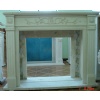 Limestone carved fireplace